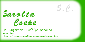 sarolta csepe business card